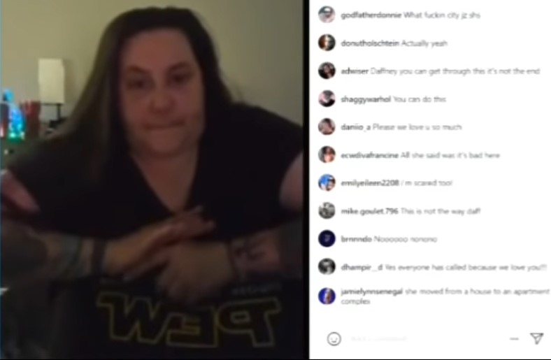Daffney transmitió en vivo en Instagram. Daffney transmitió en vivo en Instagram.