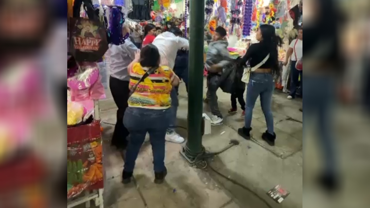 Pelea en venta de alfeñiques en Irapuato