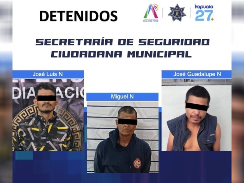 Detenidos con droga en Irapuato
