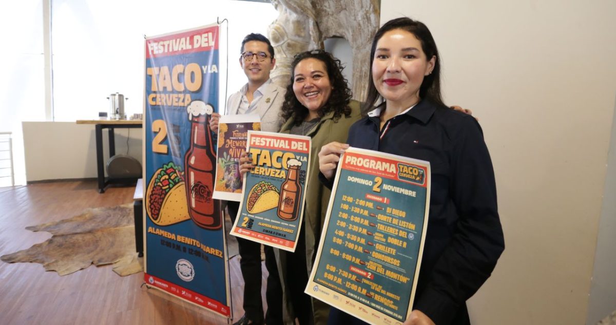 David Ayala, María de Lourdes Rodríguez y María Guadalupe Sinecio invitan al festival. Foto: Gerardo García