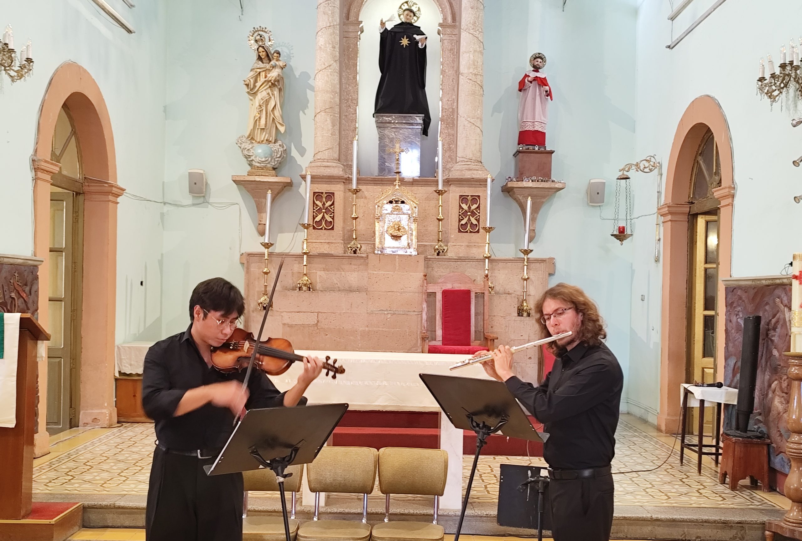 El Ensamble Barroco se presentó en el Templo de San Nicolás Tolentino. Foto: Leopoldo Medina
