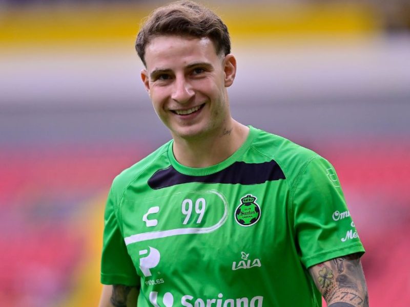 Barticciotto en un calentamiento del Santos Laguna. Foto: Mexsport.