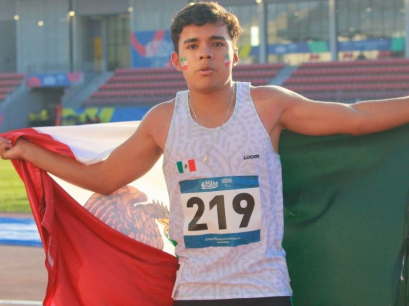 Cristian Alarcón le dio a Guanajuato el oro en los Juegos Parapanamericanos Juveniles en Santiago 2025. Cortesía.