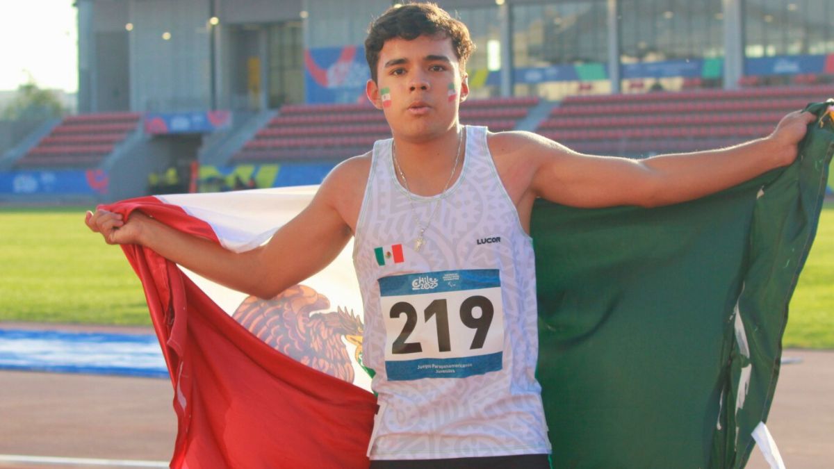 Cristian Alarcón le dio a Guanajuato el oro en los Juegos Parapanamericanos Juveniles en Santiago 2025. Cortesía.