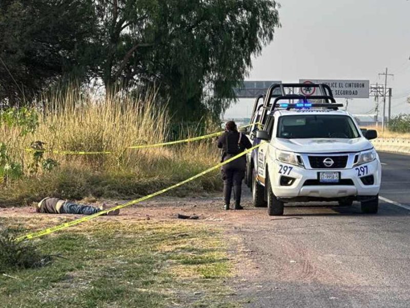 Cuerpo en la carretera Salvatierra-Celaya