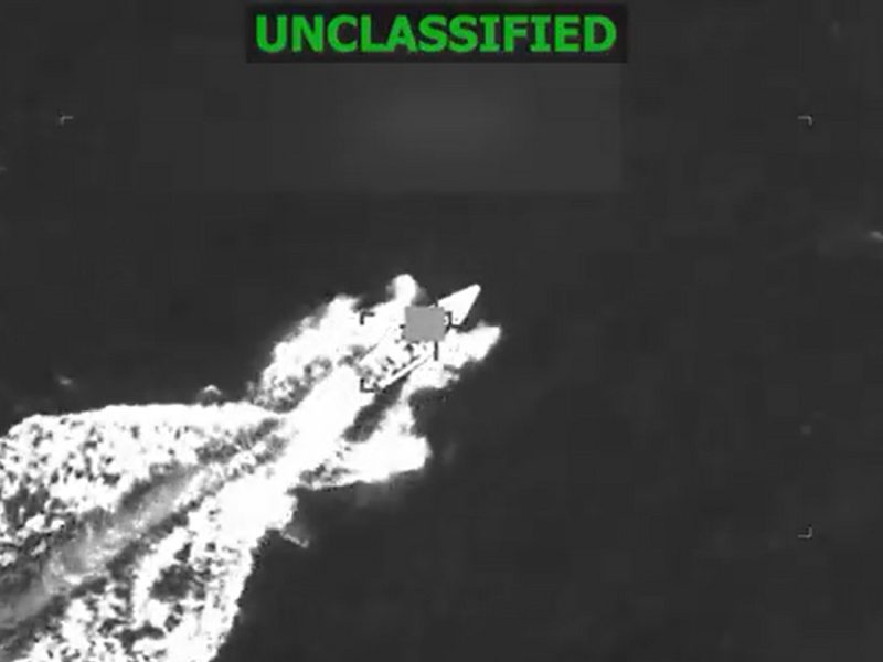 Presunta narcolancha destruida por EU