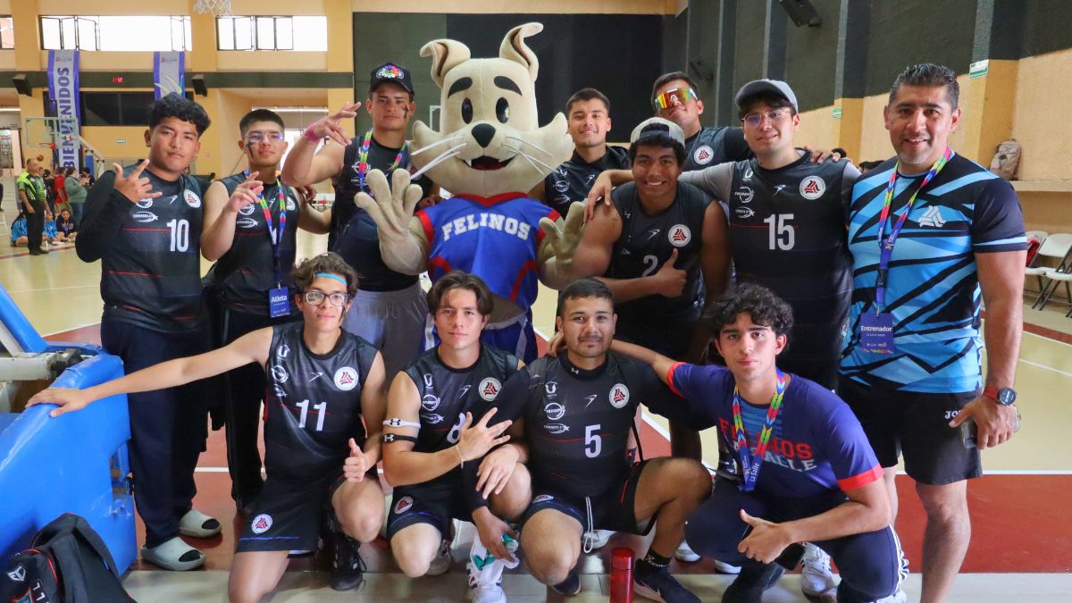 Equipo de basquetbol de La Salle Bajío en los Juegos Lasallistas. Cortesía.