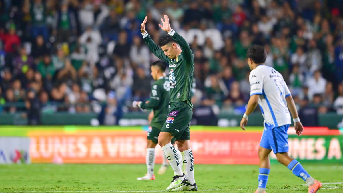 James Rodríguez al salir del León Vs Puebla. MexSport.