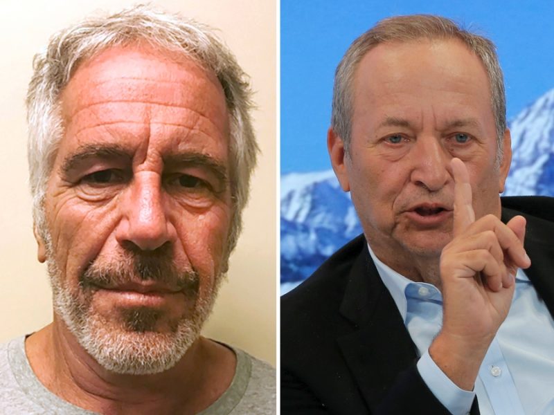 Jeffrey Epstein y Larry Summers, exsecretario del Tesoro de EU.