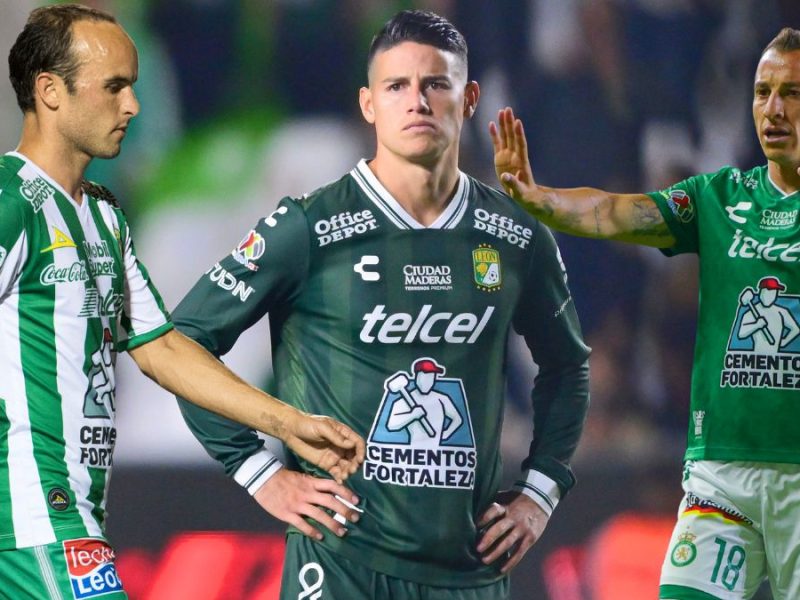 Landon Donovan, James Rodríguez y Andrés Guardado jugaron para León en la última década. MexSport.