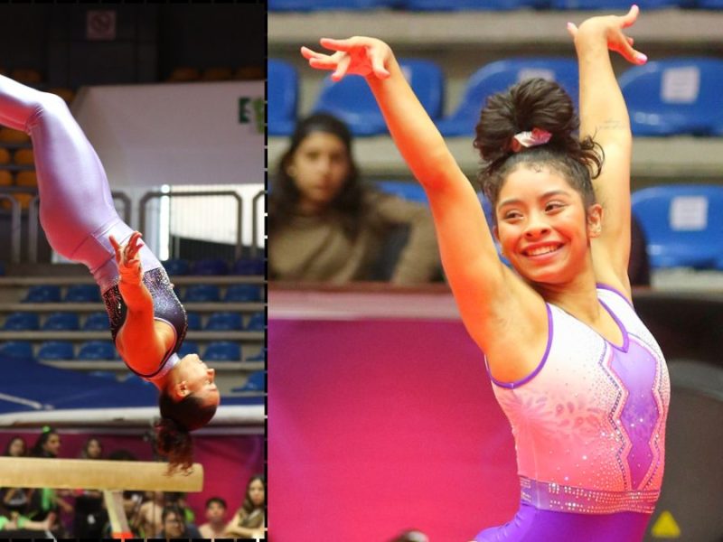 Luciana Alvarado y Ayoshi Martínez dieron una exhibición en la Copa Amistad de gimnasia en León. Gerardo García.