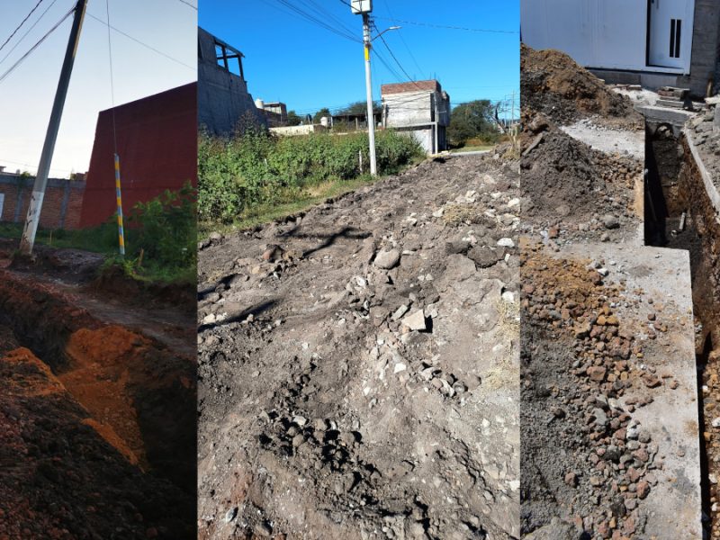 Obras en pausa en Moroleón