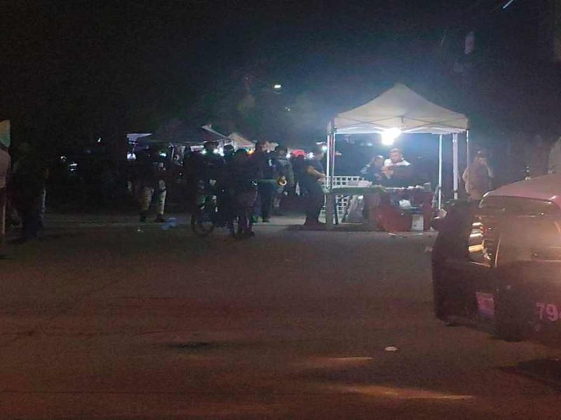 balacera en tianguis nocturno