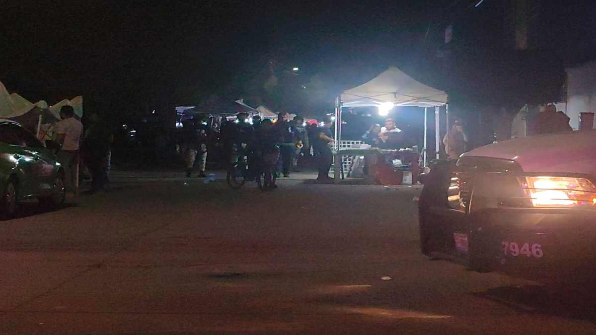 balacera en tianguis nocturno