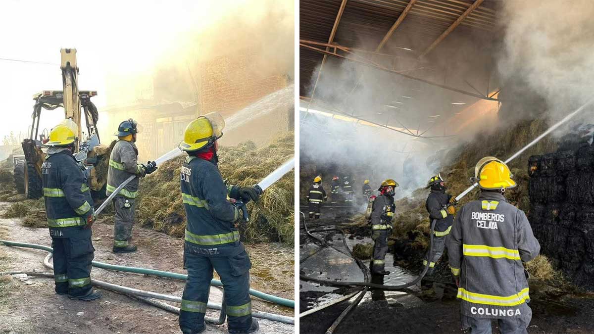 incendio en bodega de San Miguel Octopan
