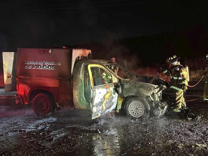 incendio de una unidad del Semefo