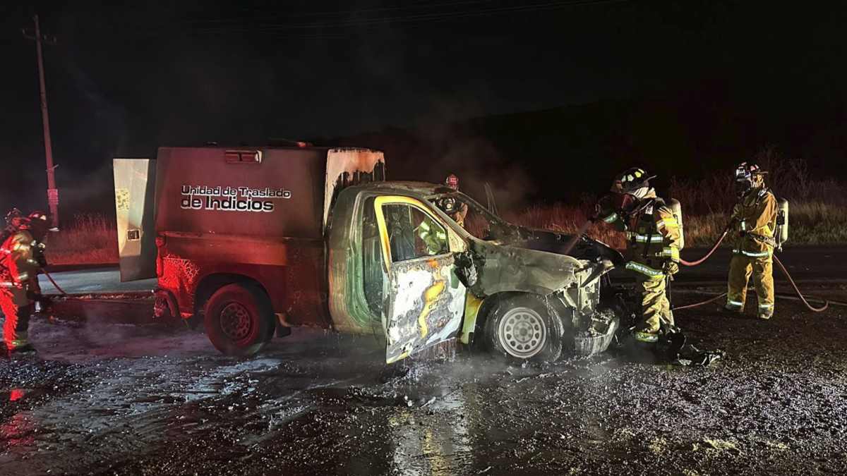 incendio de una unidad del Semefo