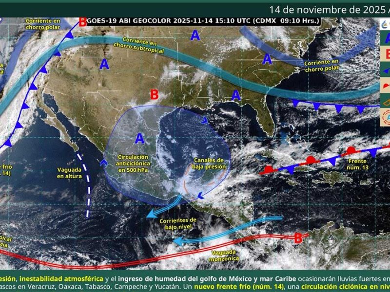 frente frío 14 clima