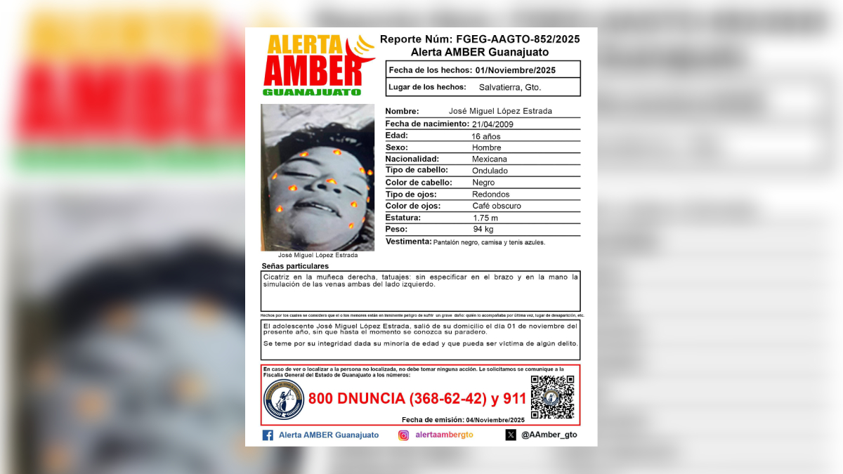 alerta amber guanajuato