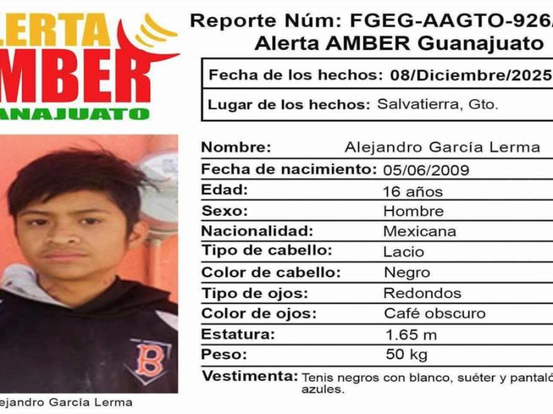 Alerta Amber Guanajuato