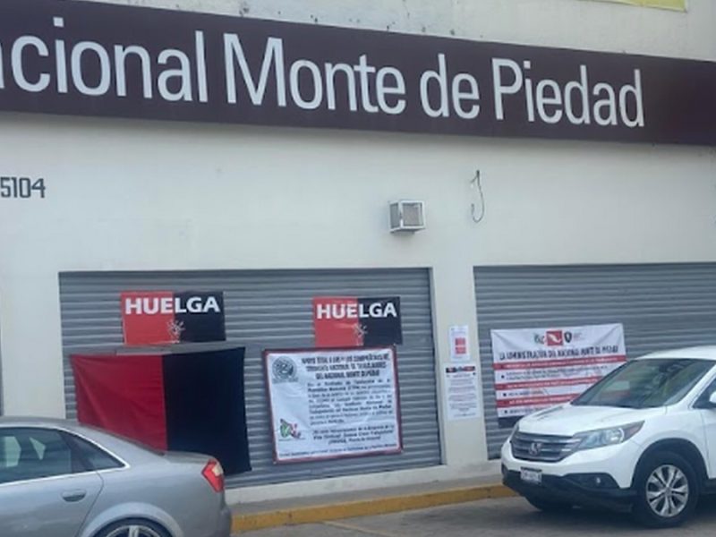 Huelga en Nacional Monte de Piedad en León