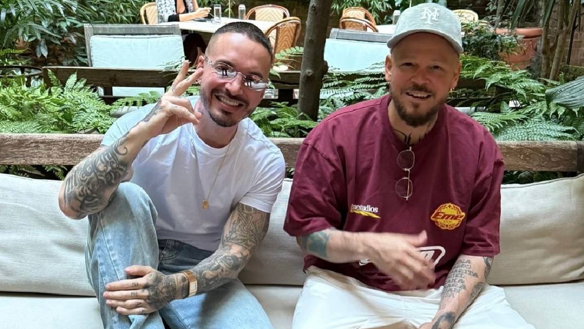 J Balvin y Residente juntos confirmando su reconciliación