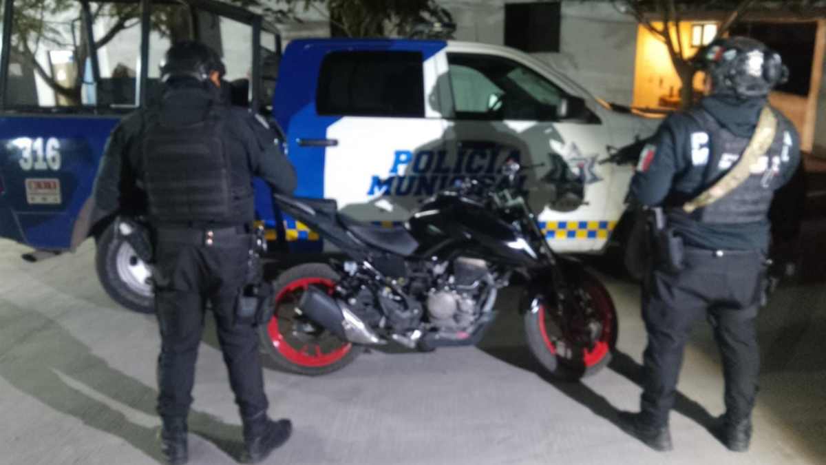 Motocicleta con reporte de robo