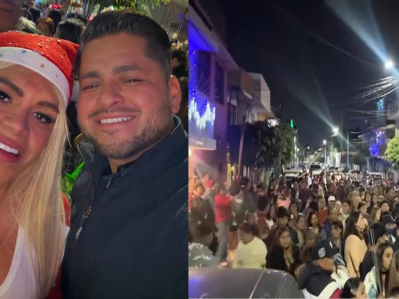 Wendy Guevara organiza posada en El Coecillo, pero se sale de control, llegan más de 2 mil personas