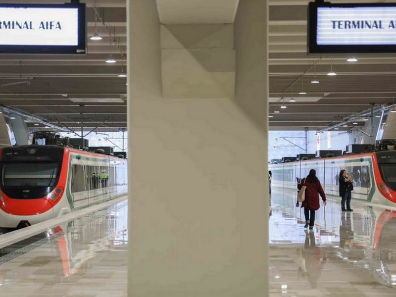 Prometen para Semana Santa 2026 terminar tren AIFA-Lechería; prevén 30 millones de pasajeros al año