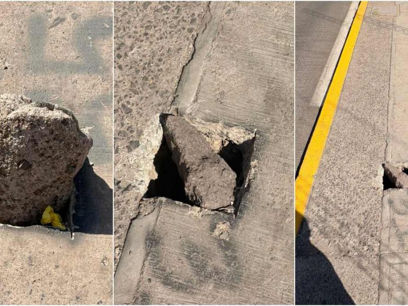 Hacen hoyos y así los dejan: Denuncian peligro en banquetas por obra inconclusa