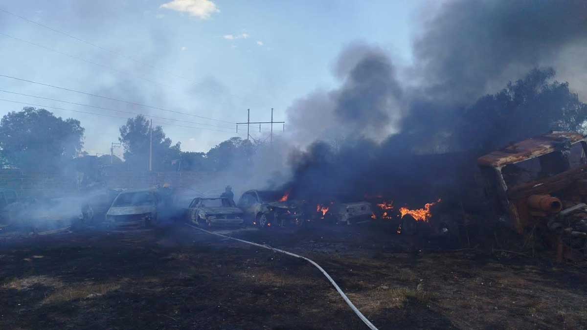 incendio en corralón de Apaseo el Grande