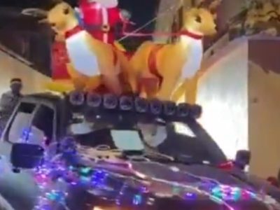 Arma Cártel caravana navideña en Sierra de Guerrero