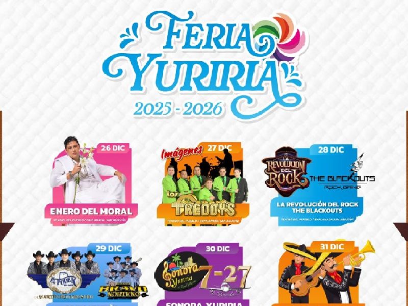 Feria de Yuriria 2025–2026: Revelan el cartel de artistas que cantarán ¡gratis!