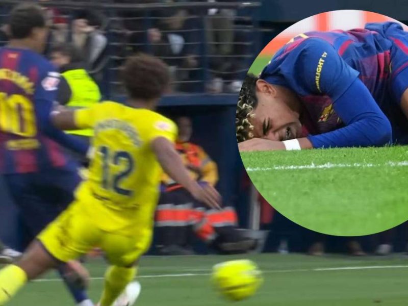 La ‘criminal’ entrada de Veiga sobre Lamine Tamal en el Barcelona VS Villareal
