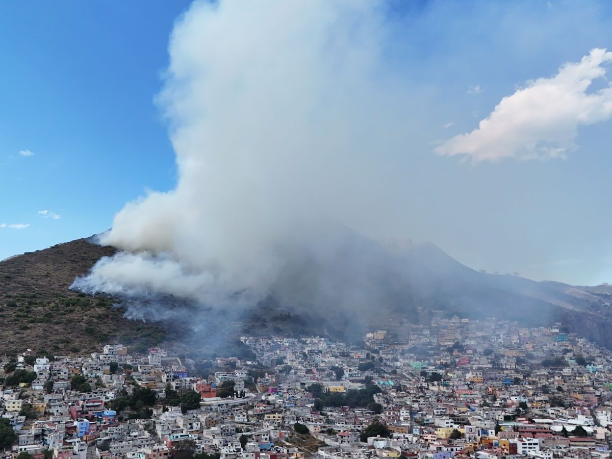 Incendio en el cerro de Pachuca fue provocado, dice PC