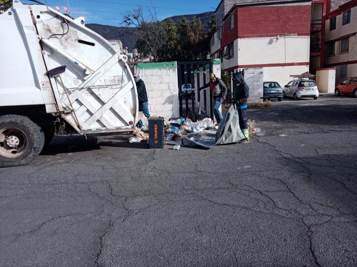 400 toneladas de basura recolectaron diario en Pachuca durante posadas