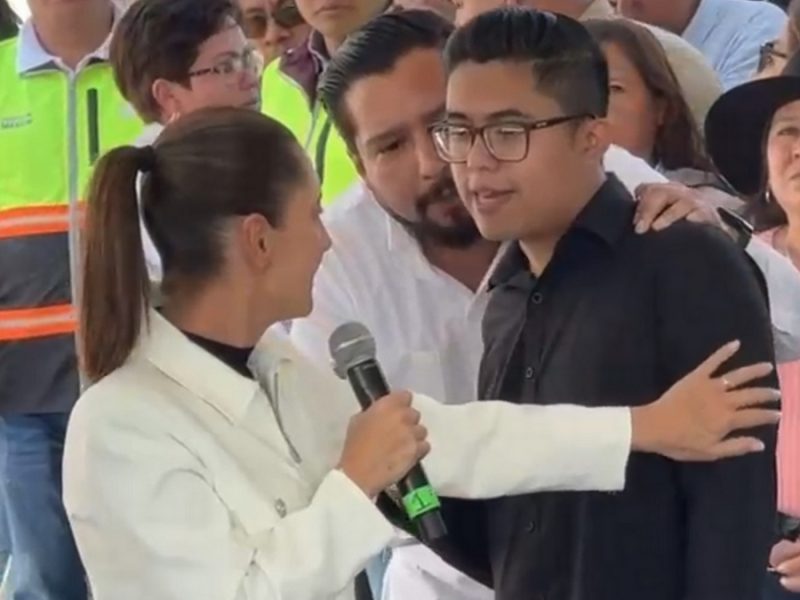 ‘Ahorita voy, ahora te escucho’, le dijo Sheinbaum a joven que burló seguridad para pedir ayuda