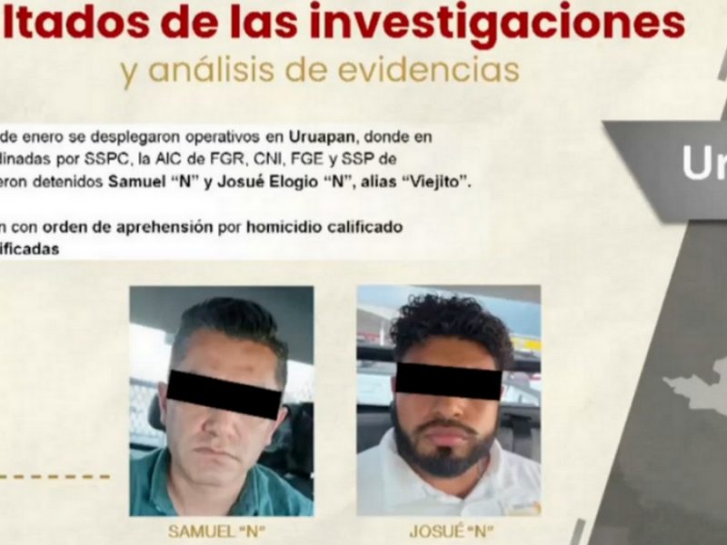 Detienen a Samuel y el ‘Viejito’ ligados al asesinato del alcalde Carlos Manzo