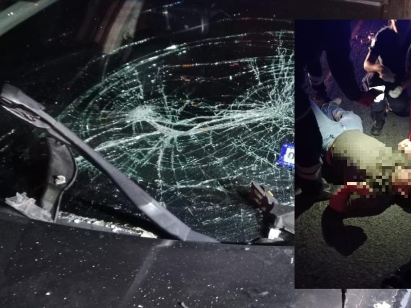 Motociclista se fractura ambas muñecas y un fémur al estrellarse de frente con carro en Moroleón