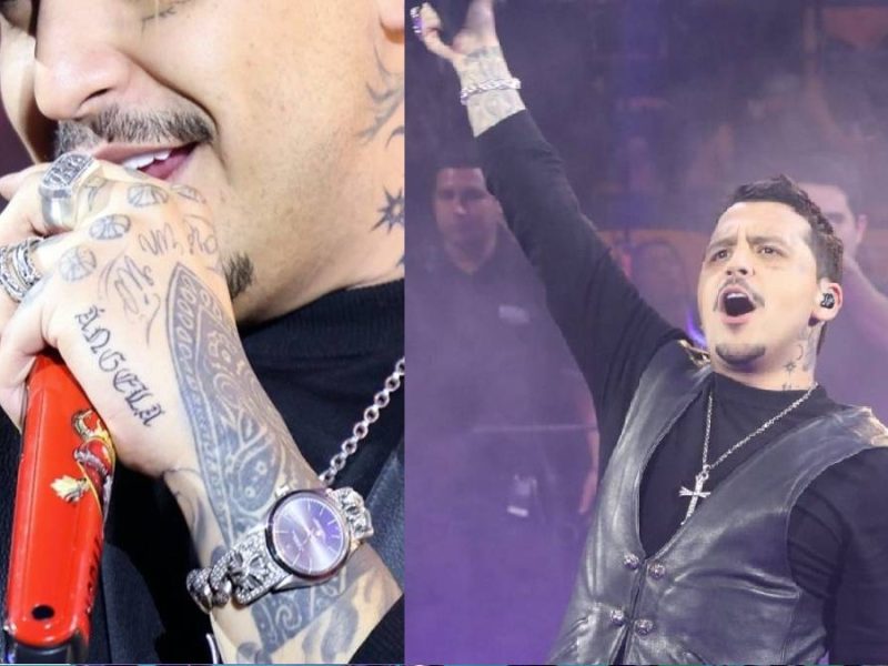 Christian Nodal presume tatuaje dedicado a Ángela Aguilar en la Feria de León 2026