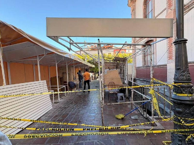 Nuevos puestos en el Mercado Gavira: Inician instalación tras incendio en Guanajuato capital