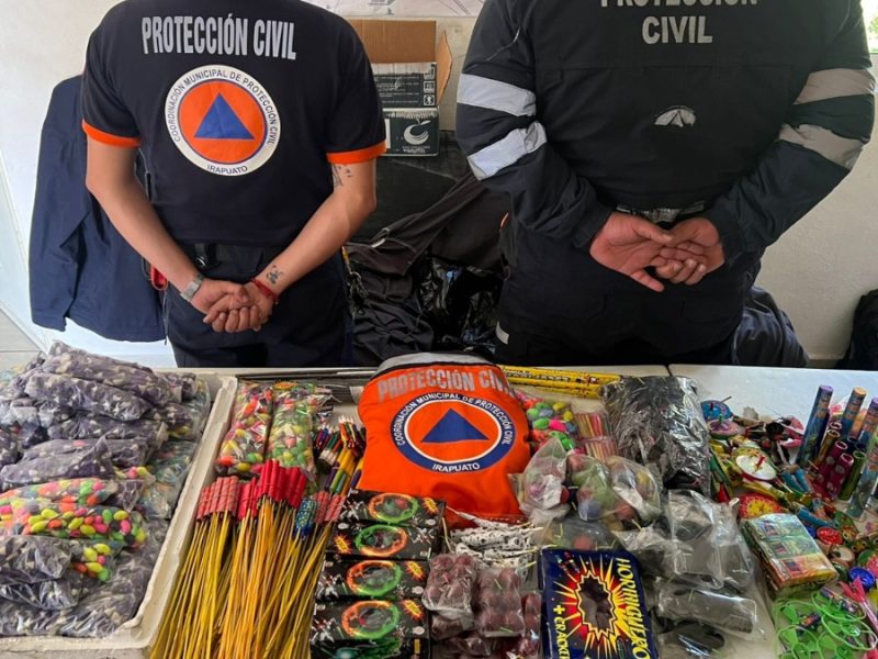 Menos pirotecnia, menos tragedias: Decomisan 28 mil piezas de explosivos en Irapuato