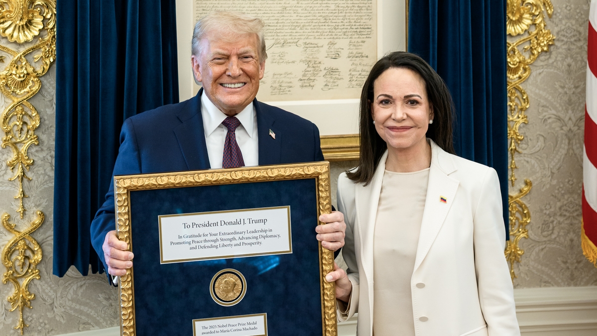 María Corina Machado y Donald Trump Premio Nobel de la Paz