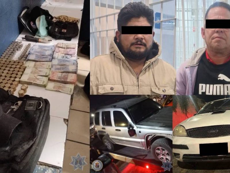 Robo en la colonia La Noria: Caen dos con 350 mil pesos tras asalto a comercio