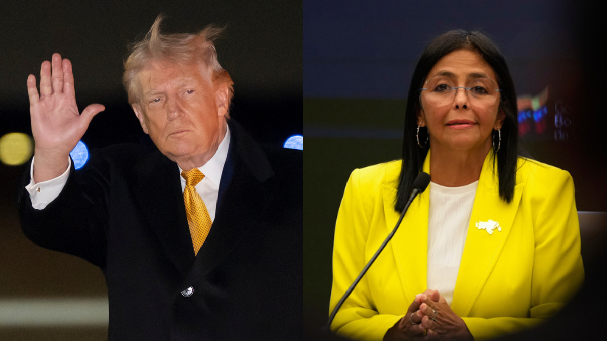 Donald Trump y Delcy Rodríguez
