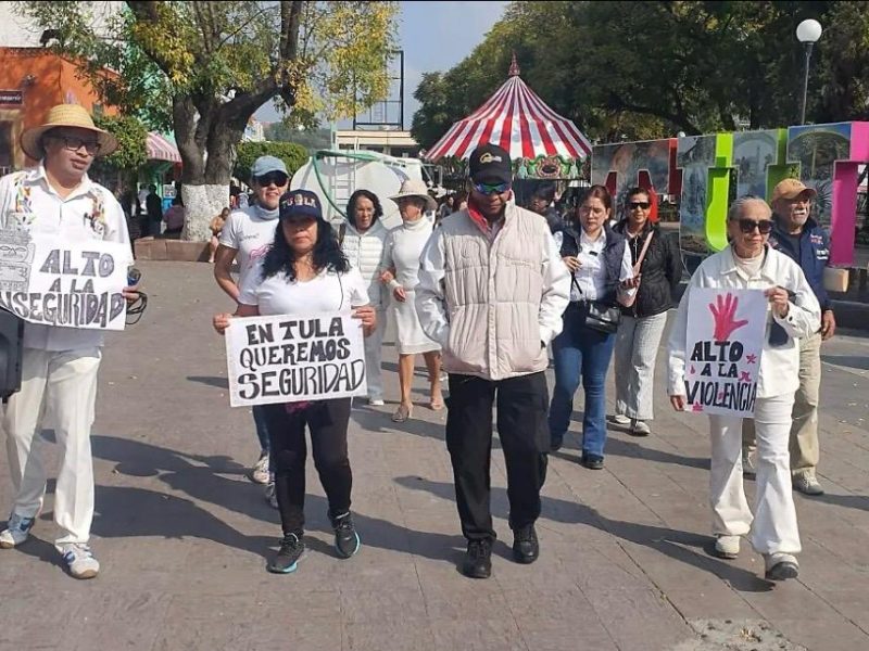 Ciudadanos protestan en Tula para exigir seguridad ante ola de violencia
