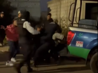 Confrontación tras choque en Tulancingo deja agresiones a civil y policías