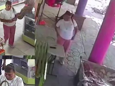 Cámaras evidencian presunto robo a vendedora durante evento deportivo en Atlapexco