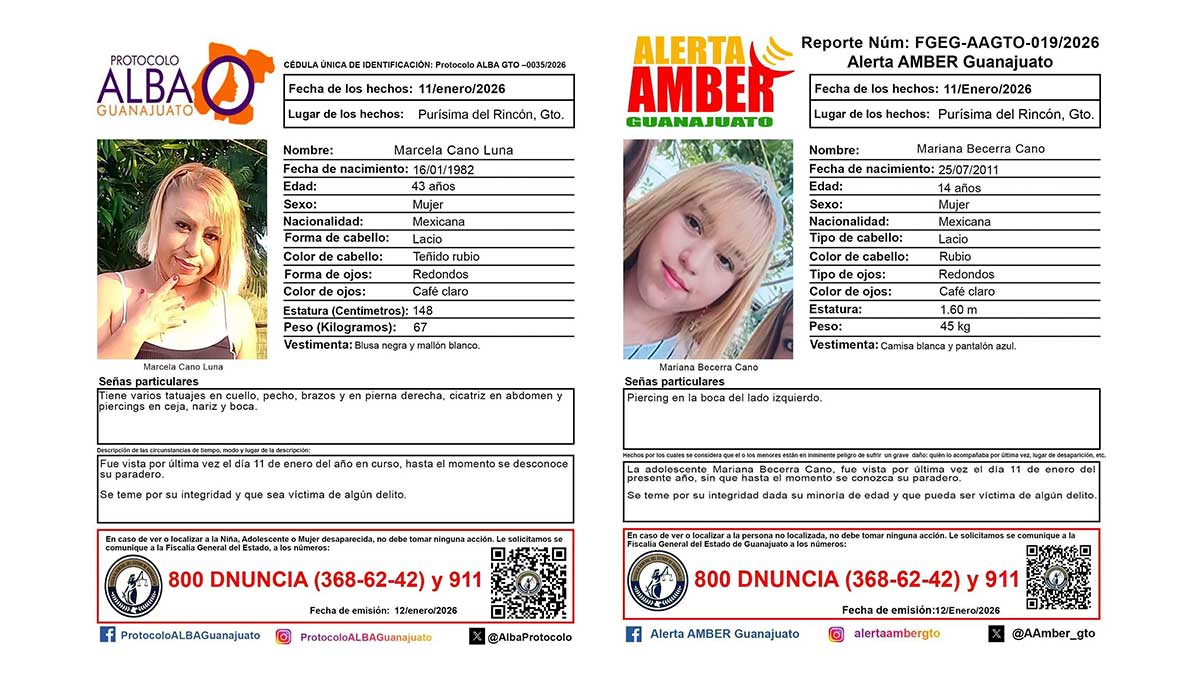 buscan a Marcela Cano Luna