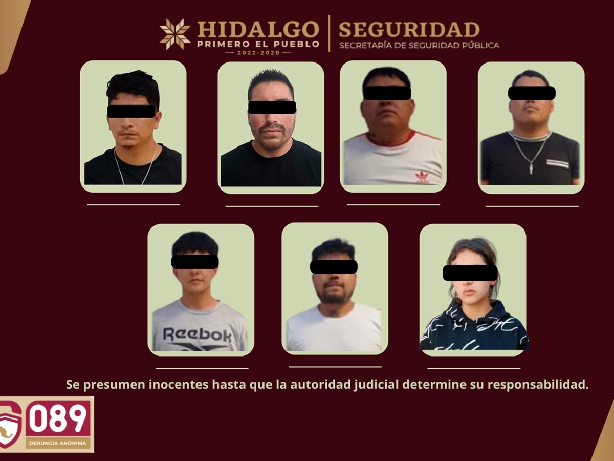 Detiene SSPH a ocho presuntos integrantes de “Los Pepes”